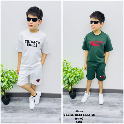 2 Pcs Crew neck T shirt with Shorts AT